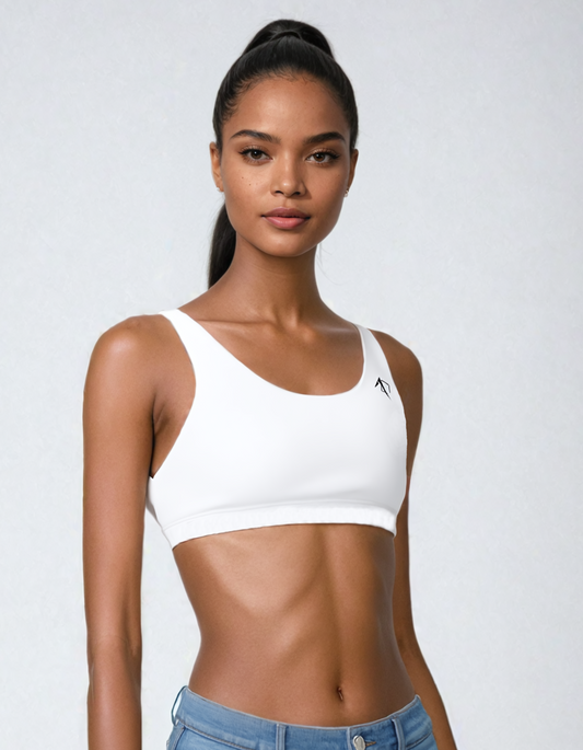 Ascend White Sports Bra